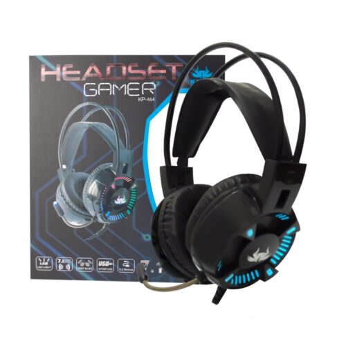 Fone de ouvido over-ear gamer Knup KP-464 preto com luz LED - Image 4